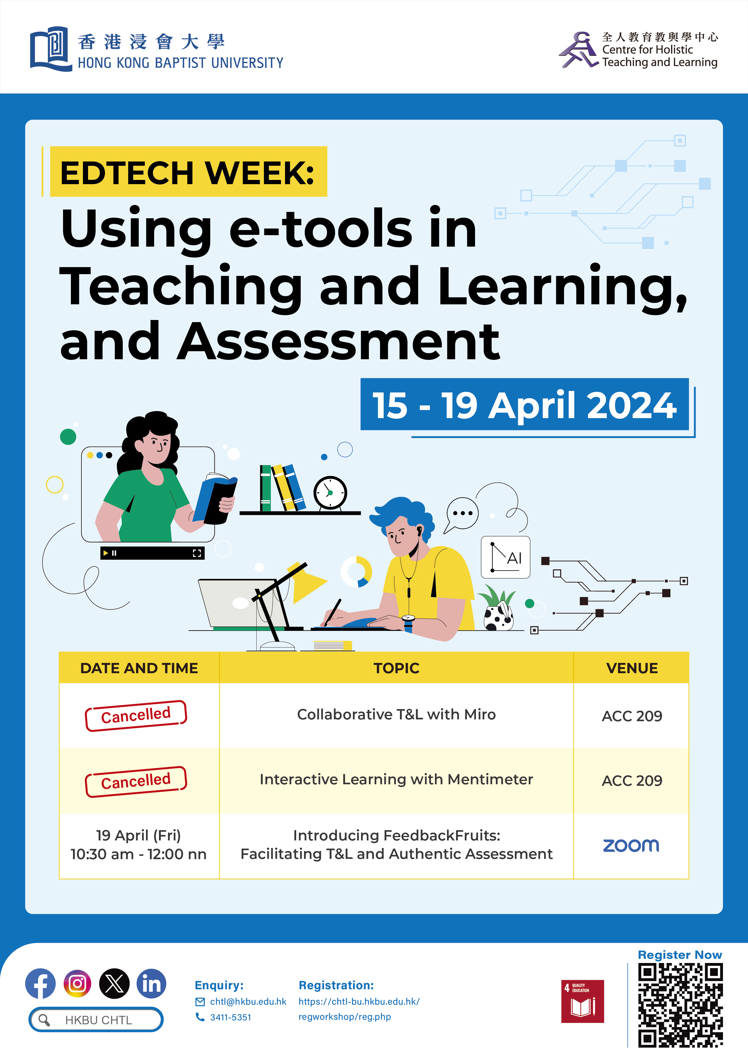 EDTECH WEEK: Using e-tools in Teaching and Learning, and Assessment