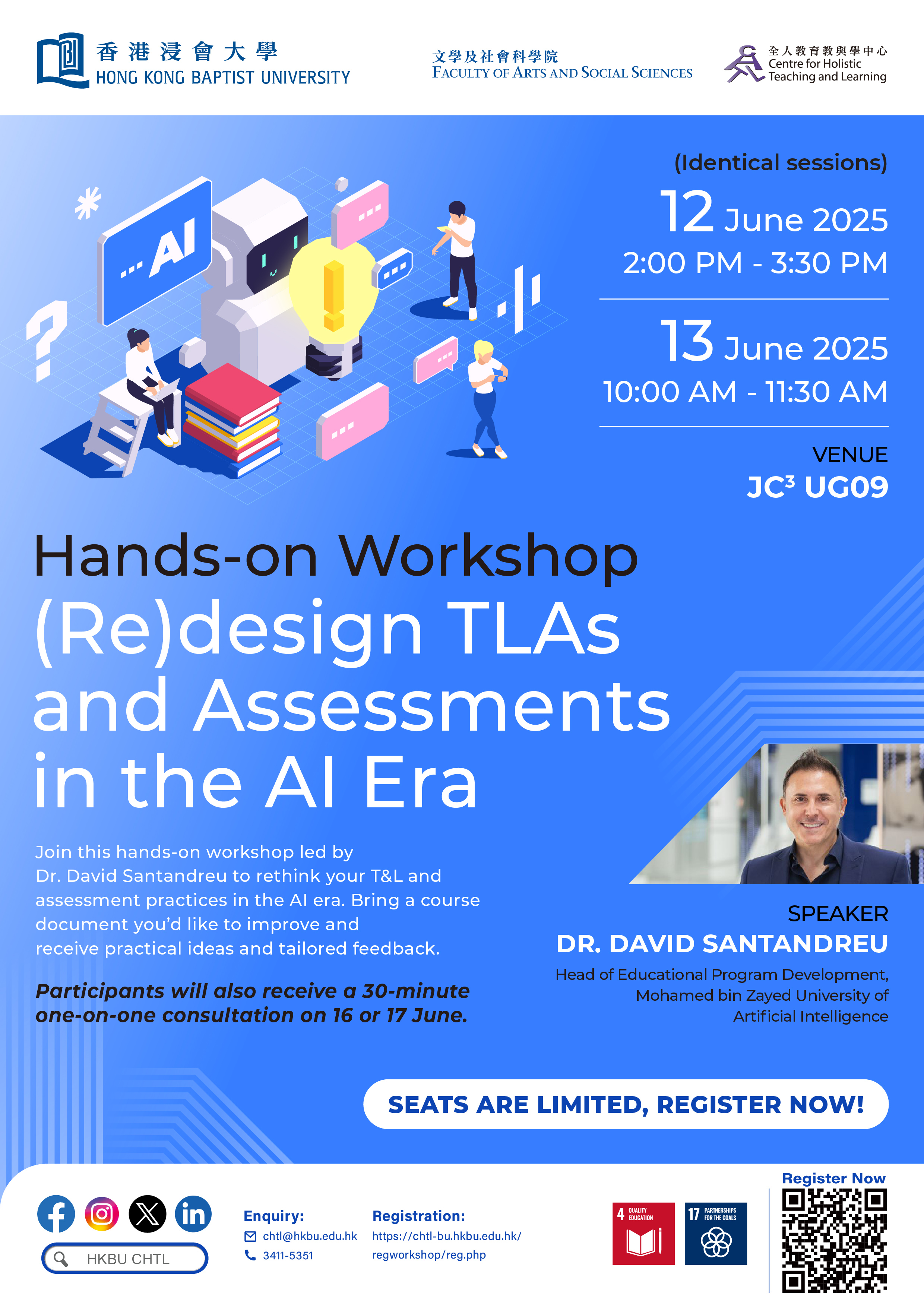 Hands-on Workshop to (Re)design TLAs and Assessments in the AI Era