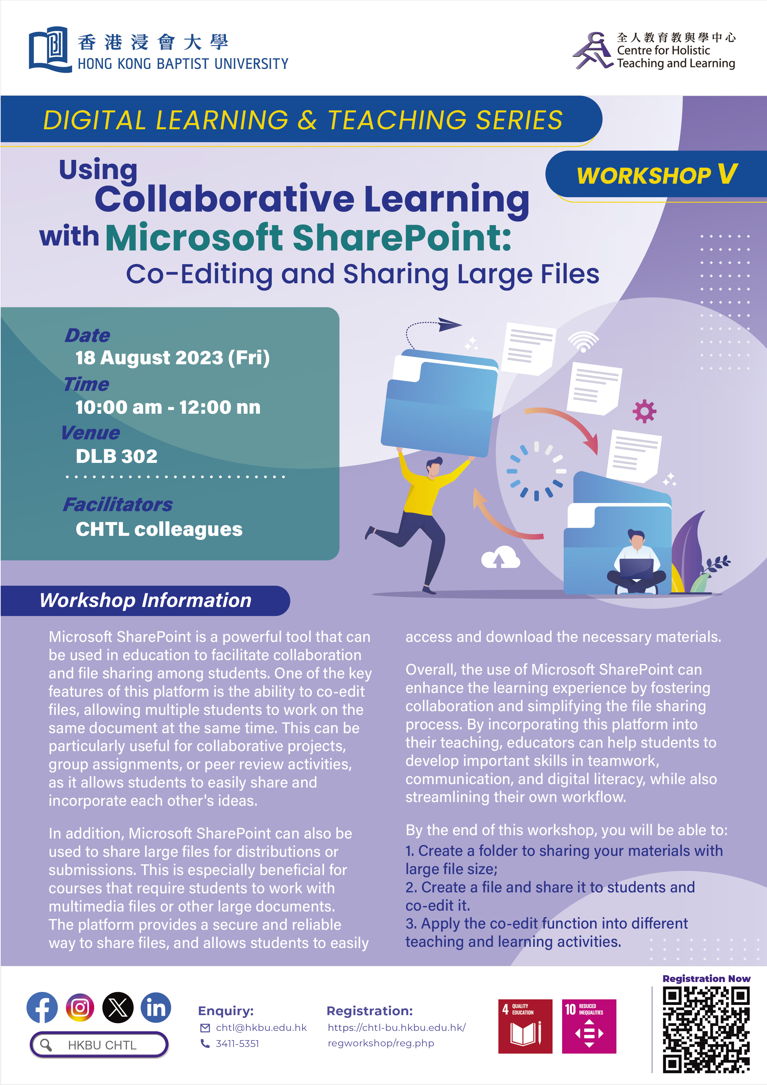 Workshop V: Collaborative Learning with Microsoft SharePoint: Co-Editing and Sharing Large Files